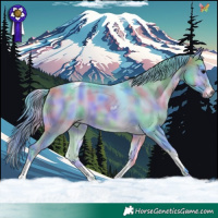 Horse Color:Nacre Watercolor Brown Onyx Tobiano 