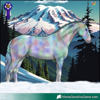 Horse Color:Nacre Watercolor Brown Onyx Tobiano