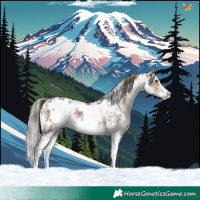 Horse Color:White Spotted Liver Red Dun Mushroom 