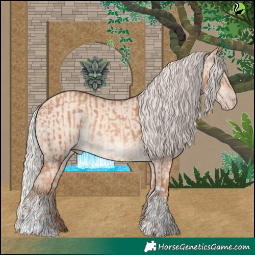 Horse Color:Silver Sable Champagne Sabino  and Silver Sable Champagne Dun Tobiano 
