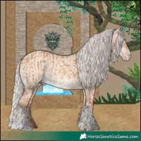Horse Color:Silver Sable Champagne Sabino and Silver Sable Champagne Dun Tobiano
