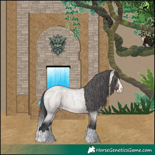 Horse Color:Bay Roan Dun Splash Varnish 