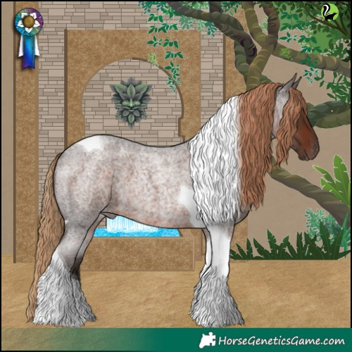 Horse Color:Liver Red Roan Tobiano 