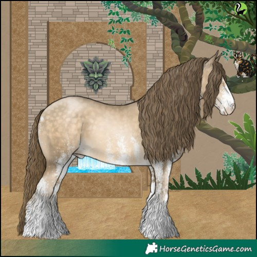 Horse Color:White Spotted Buckskin Pearl 