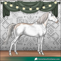 Horse Color:Silver Classic Champagne Dun Sabino Splash Frame