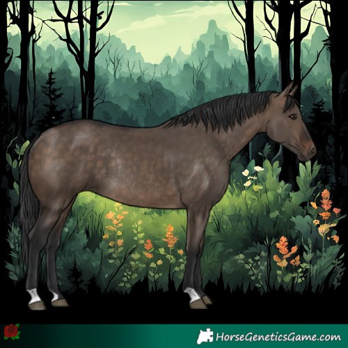 Horse Color:Brown Dun Rabicano 