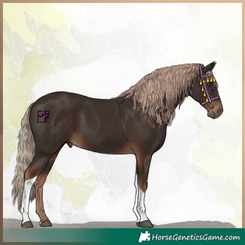 Horse Color:Liver Chestnut Tobiano 