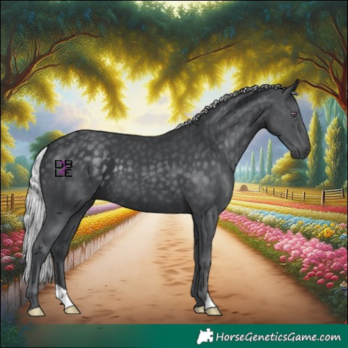 Horse Color:Silver Black Chinchilla