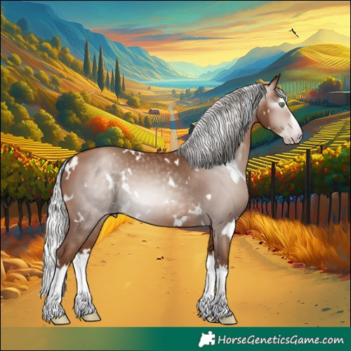 Horse Color:Gray White Spotted Silver Amber Champagne Splash Rabicano 