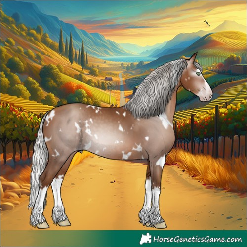 Horse Color:Gray White Spotted Silver Amber Champagne Splash Rabicano 