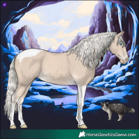 Horse Color:Cremello Tobiano