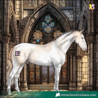 Horse Color:Amber Champagne Pearl Sabino Tobiano Varnish
