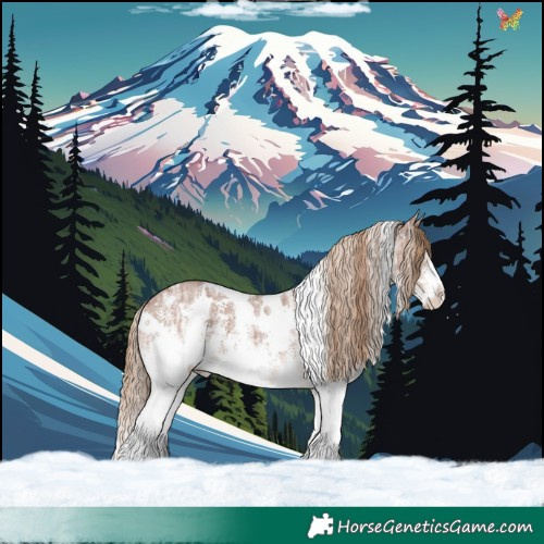 Horse Color:White Spotted Chestnut Ice Sabino 