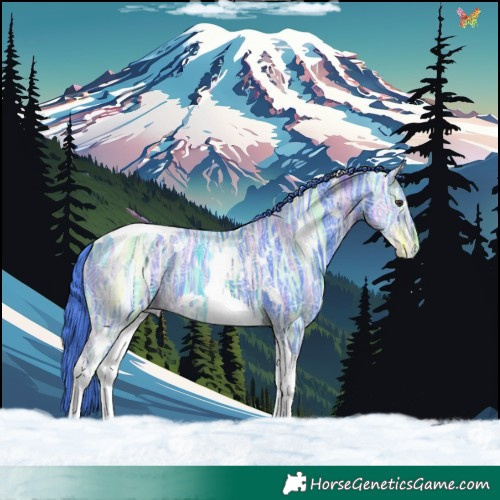Horse Color:Watercolor White Spotted Liver Chestnut Ice Tobiano Rabicano 