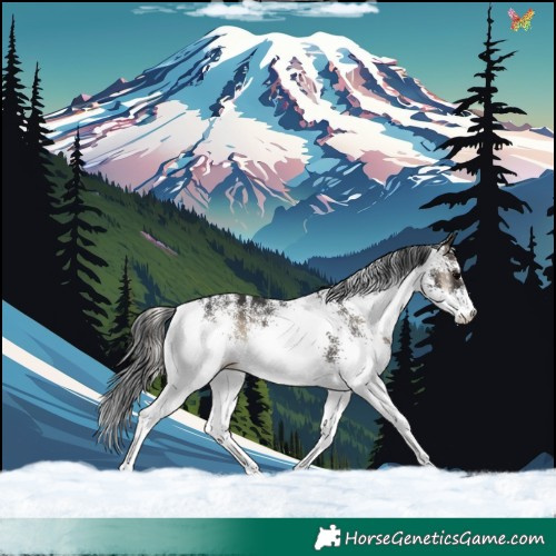 Horse Color:White Spotted Blue Onyx 