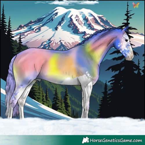 Horse Color:Watercolor Blue Onyx Splash 