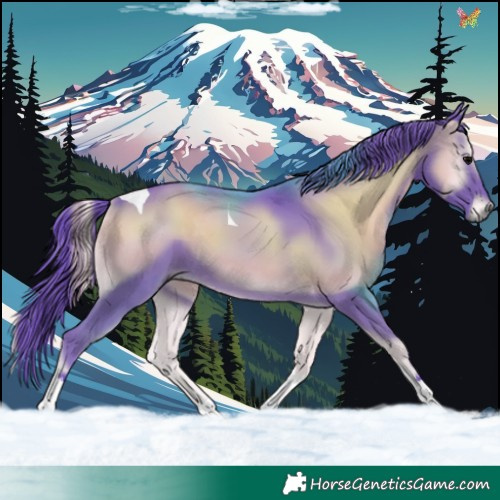 Horse Color:Watercolor Smoky Blue Onyx Tobiano 