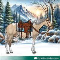 Horse Color:Silver Buckskin Dun Tobiano 