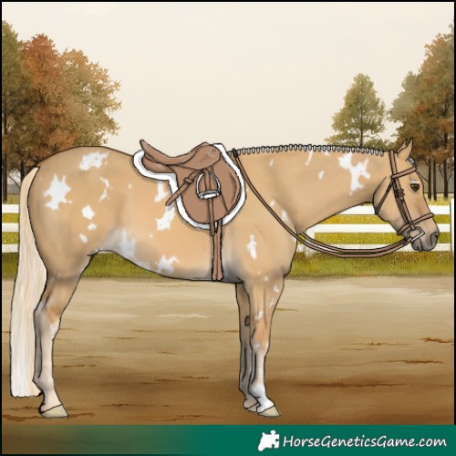 Horse Color:White Spotted Palomino Dun 