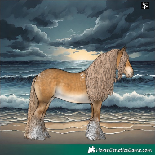 Horse Color:Powder White Chocolate Palomino Dun 