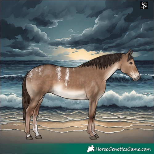 Horse Color:Powder White Liver Red Dun 