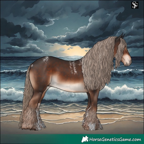 Horse Color:Powder White Liver Chestnut 