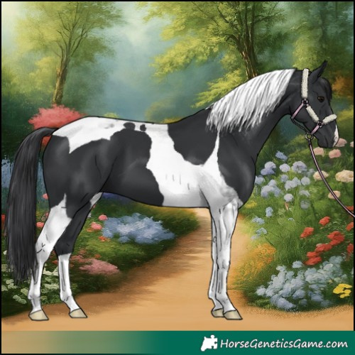 Horse Color:Black Tobiano 