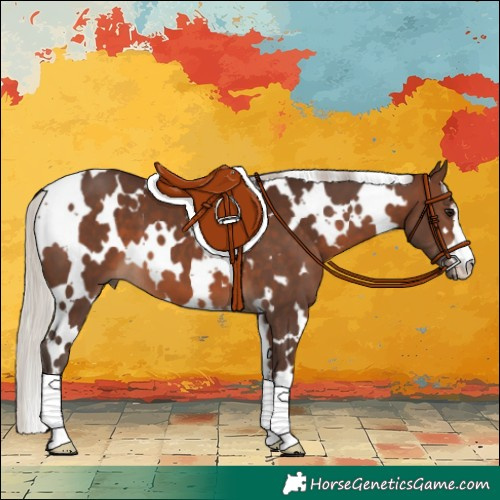 Horse Color:White Spotted Silver Brown 