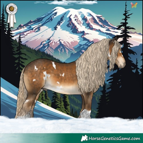 Horse Color:White Spotted Chocolate Palomino Tobiano 