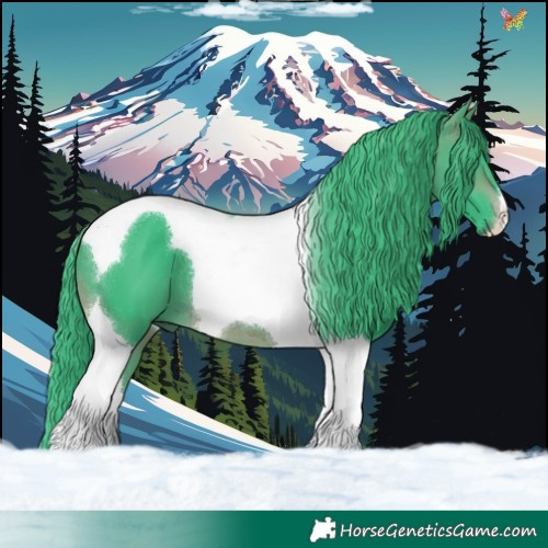 Horse Color:Watercolor Brown Tobiano 