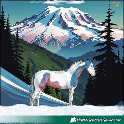 Horse Color:Watercolor Black Splash Tobiano 