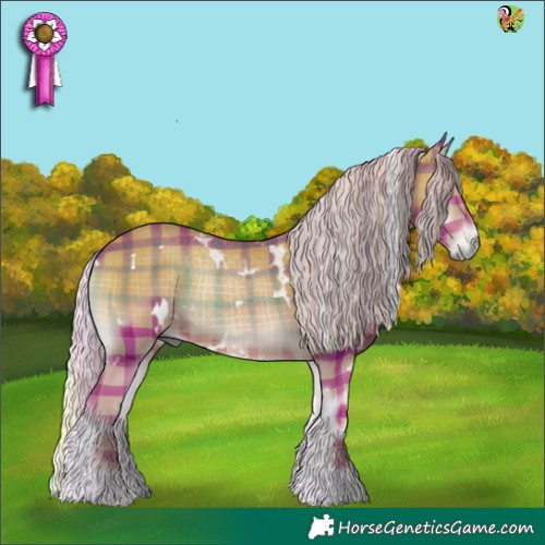 Horse Color:Plaid  White Spotted Silver Blue Onyx 