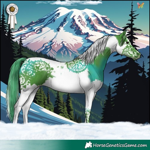 Horse Color:Watercolor Black Splash Tobiano 