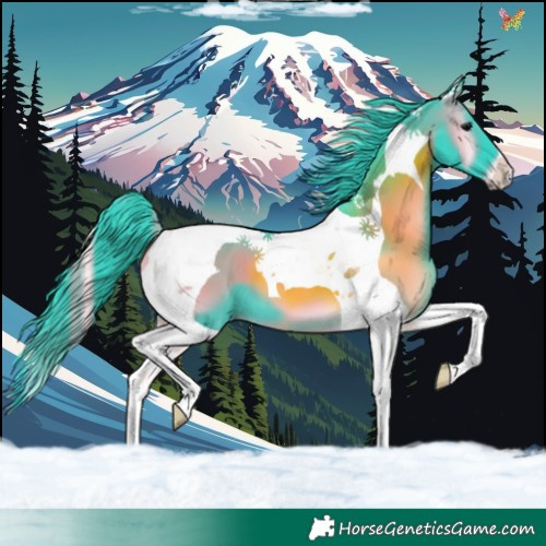 Horse Color:Watercolor Blue Onyx Tobiano 