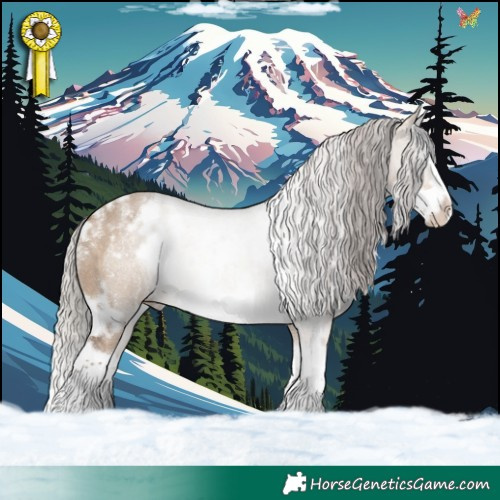 Horse Color:Powder White White Spotted Silver Brown Dun Splash Frame 