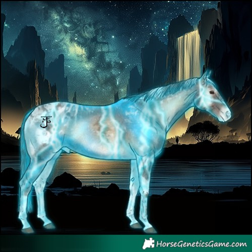 Horse Color:Thunderstruck Liver Red Onyx Ice Tobiano Blanket
