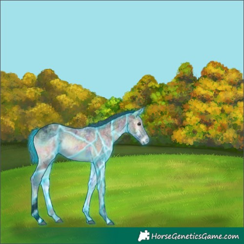 Horse Color:Void Nacre Thunderstruck Liver Red Onyx Ice Tobiano 