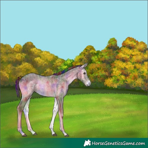 Horse Color:Painted Nacre Liver Red Onyx Ice