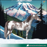 Horse Color:Platinum White Spotted Chocolate Brown Dun