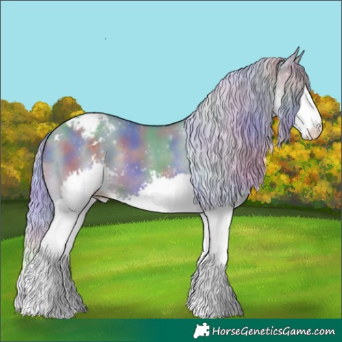 Horse Color:Nacre Watercolor White Spotted Silver Brown Dun Splash Appaloosa