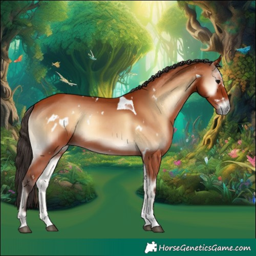 Horse Color:White Spotted Bay Onyx Tobiano Rabicano 