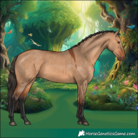 Horse Color:Bay Dun Rabicano