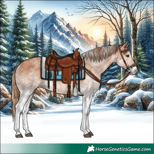 Horse Color:White Spotted Chestnut Rabicano