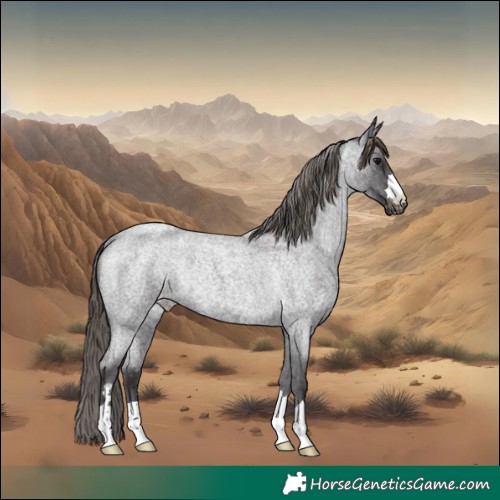 Horse Color:Smoky Blue Roan Appaloosa Rabicano 