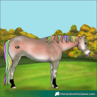 Horse Color:Painted Watercolor Silver Smoky Blue Onyx 