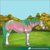Horse Color:Watercolor Brown Onyx Tobiano 