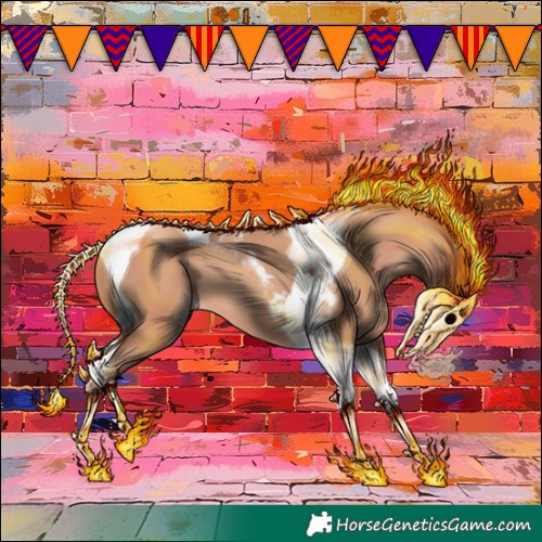 Horse Color:Gold Champagne Tobiano 