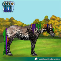 Horse Color:Void Painted White Spotted Liver Red Onyx Ice Splash Tobiano Brindle 