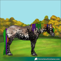 Horse Color:Void Painted White Spotted Liver Red Onyx Ice Splash Tobiano Brindle 