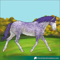 Horse Color:Platinum Watercolor White Spotted Brown Ice 